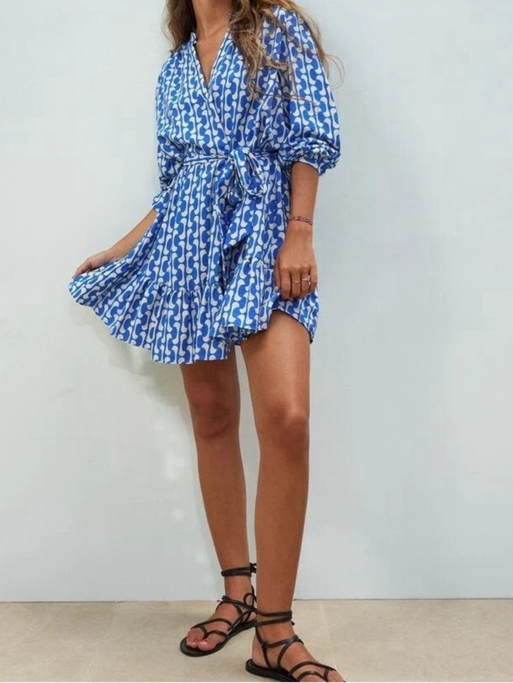 ZARA The Paula Ruffle Mini Dress Large